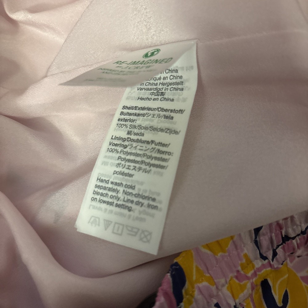 J Crew Size 0  Silk Pink Paisley Print Easy Pants - Picture 6 of 6